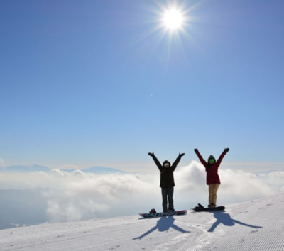 雪季最終滑行→夜宿上越