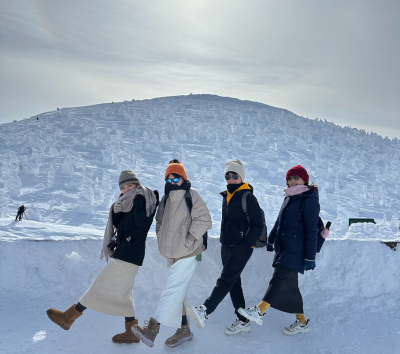 休息日、大家可以一起前往 藏王樹冰、銀山溫泉、天童溫泉觀光 (或可以前往雪場繼續滑雪)