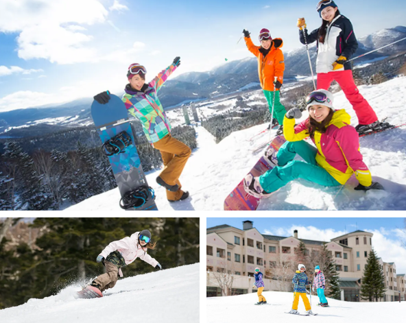 雪場試裝滑雪→分組團體上課（教練課1:6）